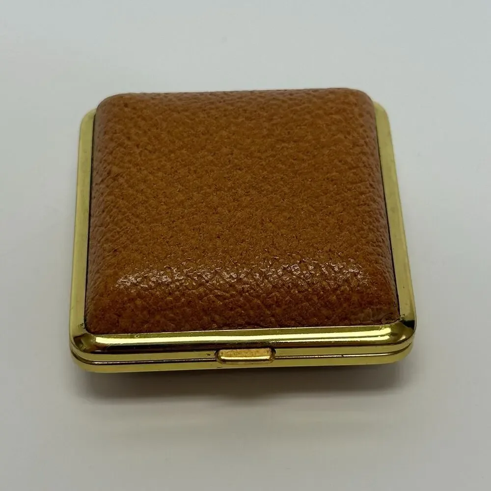Vtg Seth Thomas Classmate 11 No 948 Red Leather 30 hr Travel Alarm Clock - READ!